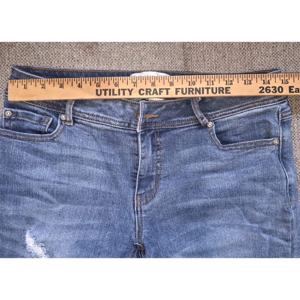Est. 1946 Denim Women's Cotton Stretch Distressed Jeans Blue Sz 6 - Picture 3 of 11